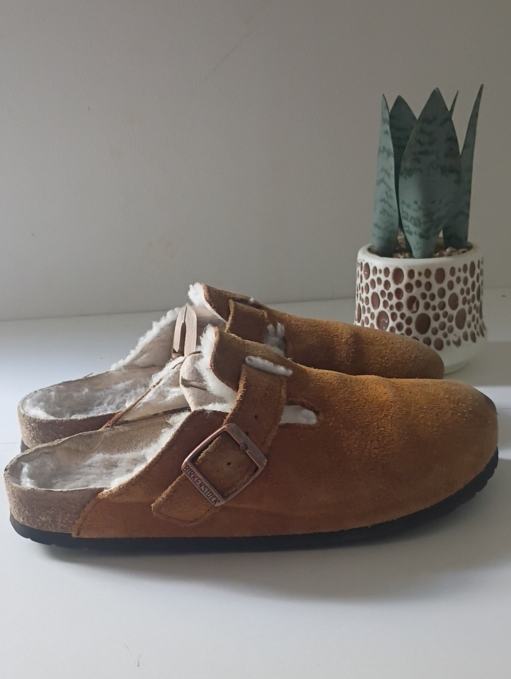 Birkenstock Boston clogs Suede Slip-On Clogs in Light Brown 37 US Women's 6–6.5.